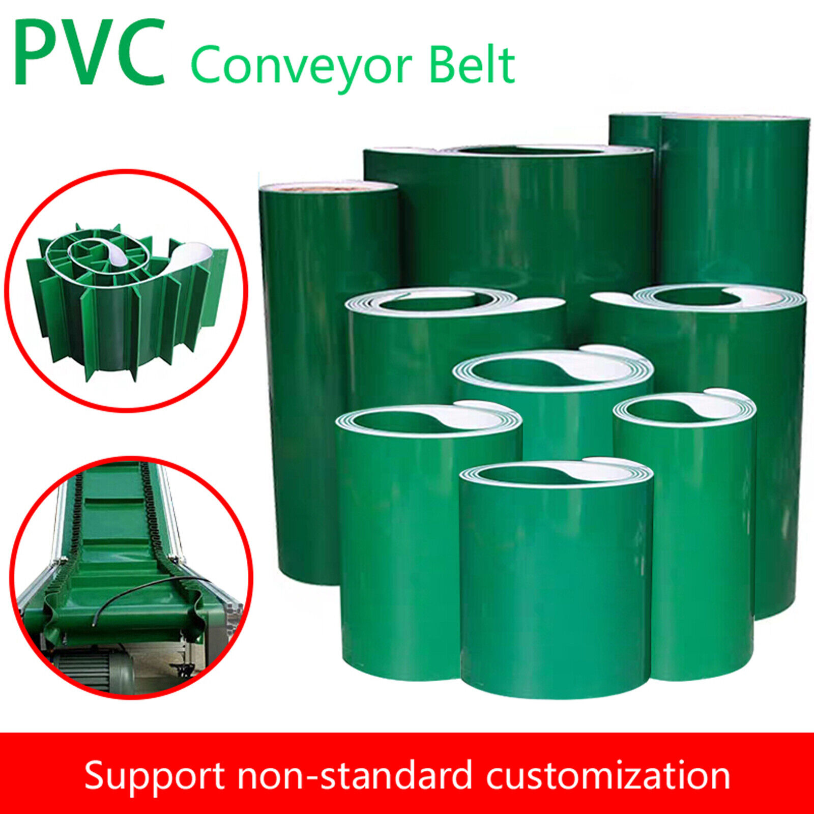تسمه pvc ، تسمه نوار نقاله PVC PU ، تسمه نوار نقاله pvc