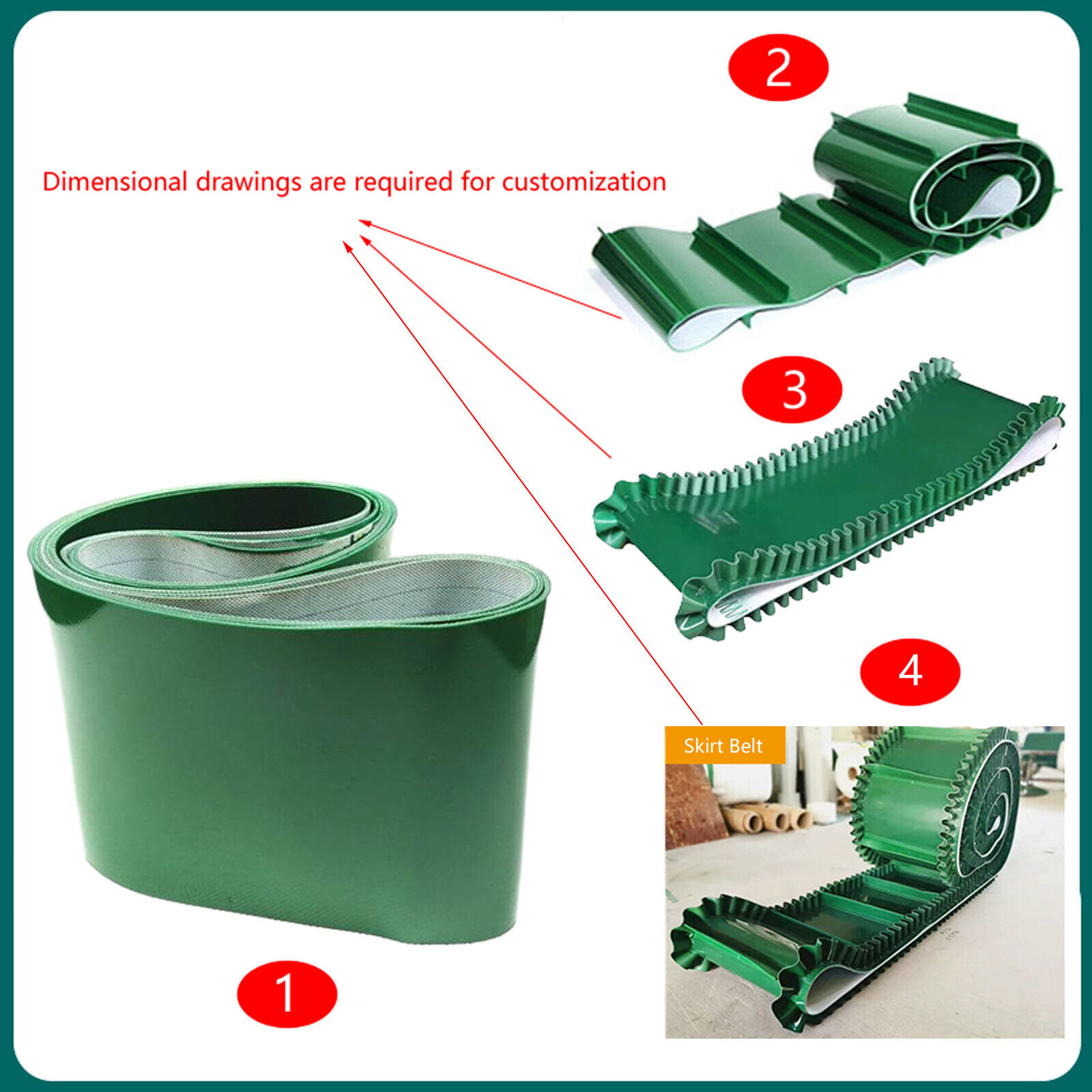 تسمه pvc ، تسمه نوار نقاله PVC PU ، تسمه نوار نقاله pvc