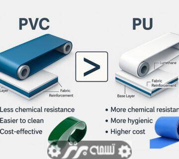 تسمه نقاله PVC یا PU؟ بررسی تفاوت‌ها، مزایا و انتخاب هوشمندانه